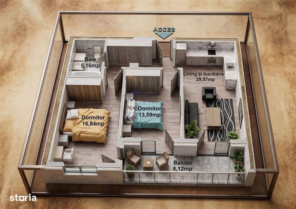 Proiect bloc nou | 3 camere | Centru | 3c-4677