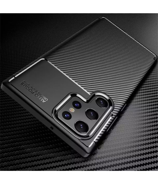 Husa Carbon Case Samsung S22/S23/S24/S25 PLUS ULTRA Slim / Hard Neagra