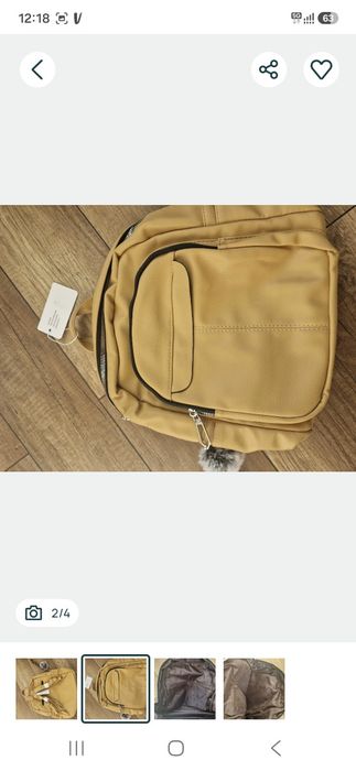 Rucsac dama galben mustar NOU
