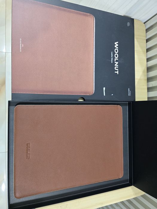 Кожен калъф WOOLNUT за MacBook Air 1 5", скандинавски дизайн, първокласна защита, филцов