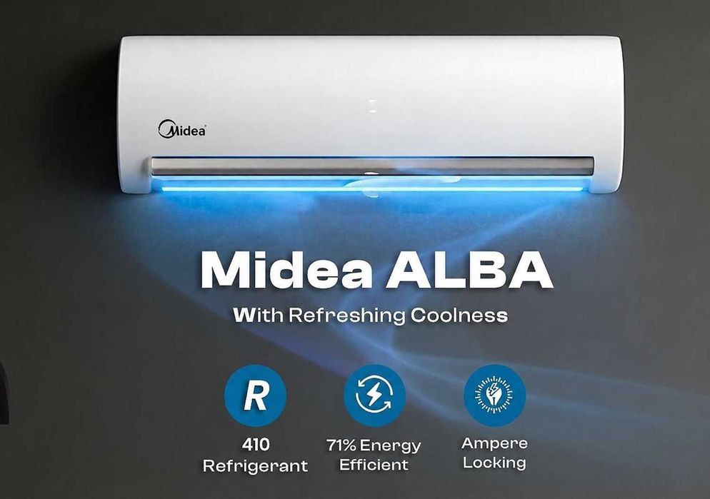 Кондиционер  MIDEA ALBA- 9,000 Btu / Инвертор / Low Voltage