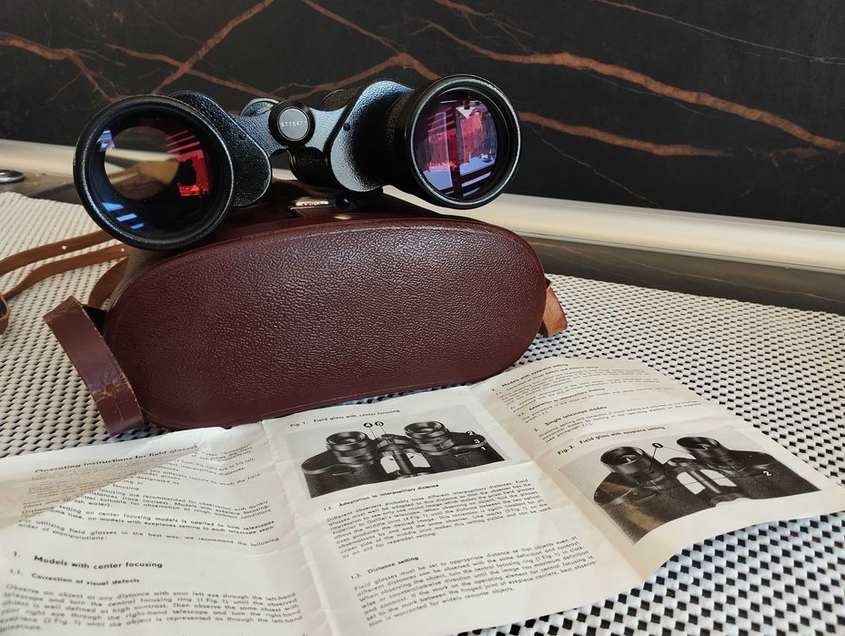 ТОП Бинокъл Carl Zeiss Jena-JENOPTEM-MULTI-COATED -10 х 50W-ГДР--като НОВ