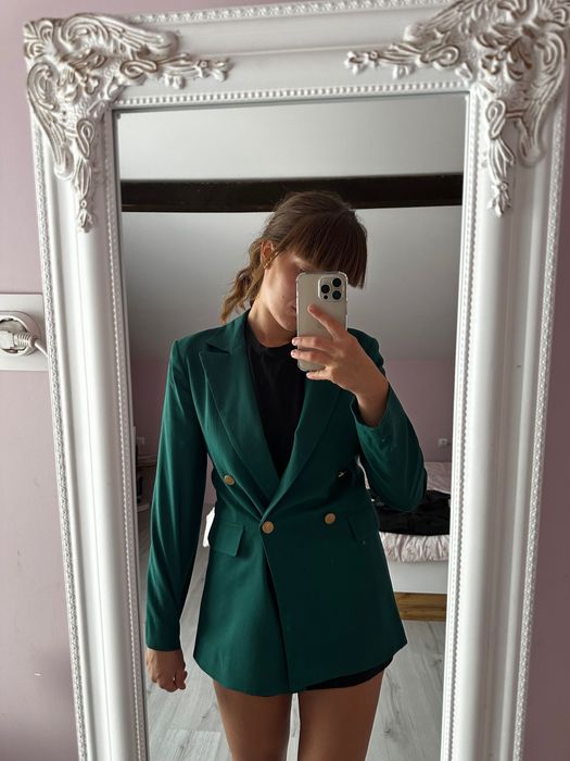 Зелено дамско сако