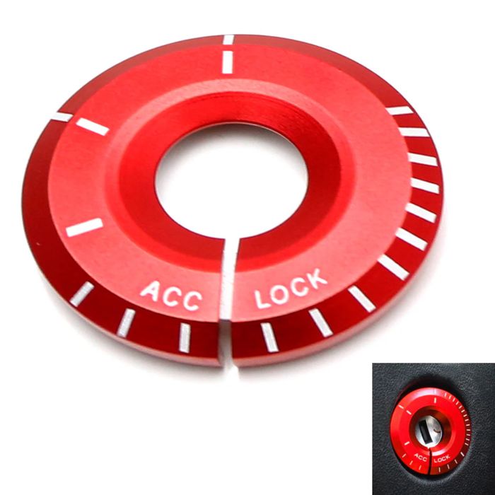 Inel ornament din metal rosu pentru contactul masinii