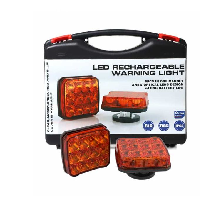 LED аварийни светлини, 12-24V, безжични, магнитни, 12 режима на работа