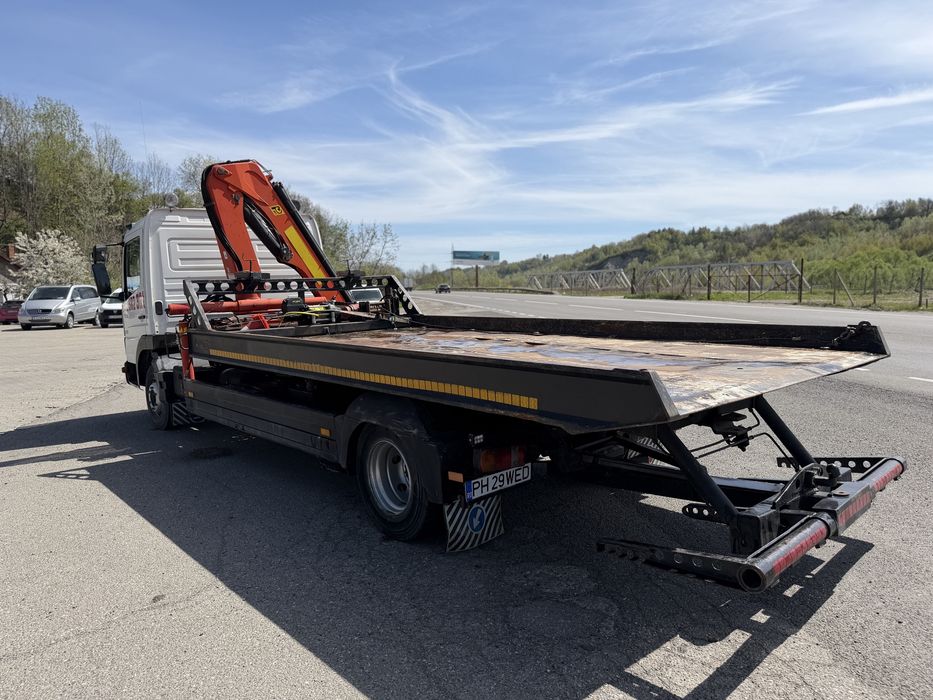 Autoplatforma mercedes atego macara furculita placa hidraulica perne