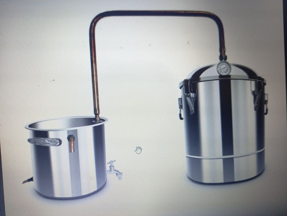 Cazan Țuică din inox alimentar + cupru  50 L compet cu răcitor