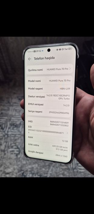 Huawei pura 70 pro 12/512 Gb