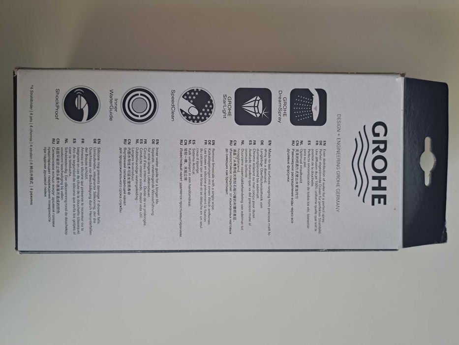 Ръчен Душ Слушалка Баня Grohe Водоспестяваща Голяма Хубава НОВА