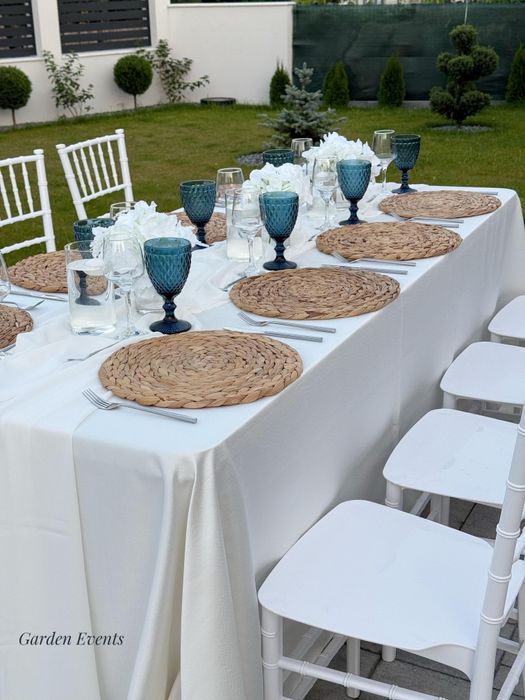 Mese si scaune pilgrim crossback/ghirlande luminoase/ cort