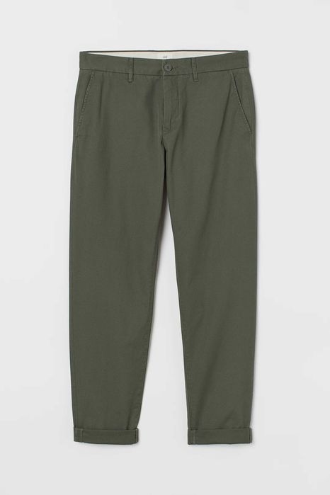 H&M 7 pantaloni chino slim fit mar. W33/L32(34) [M/50/42] noi+eticheta