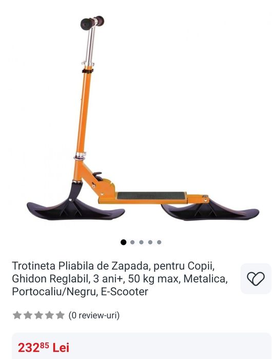 Trotineta copii zapada