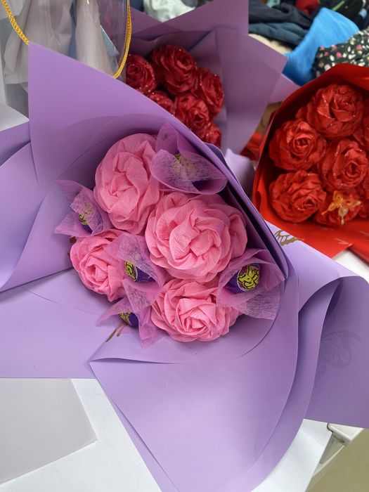 Цветы из гофрированной бумаги