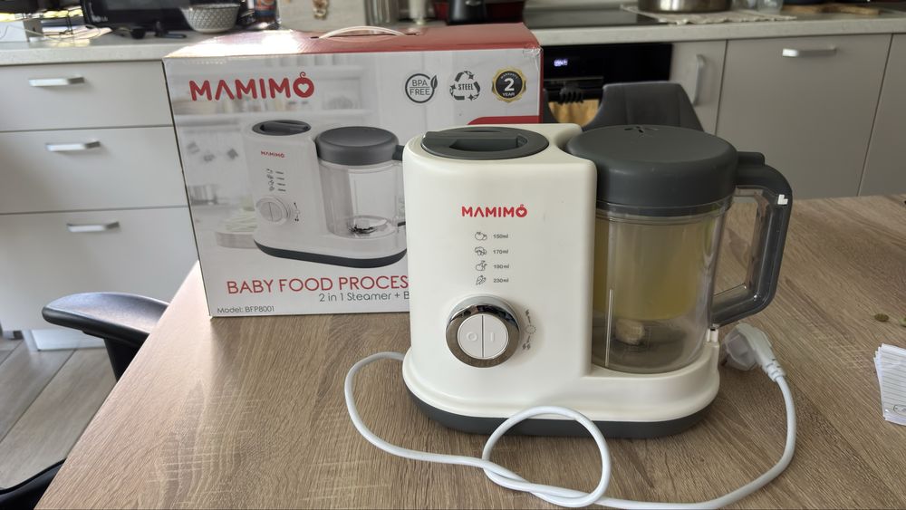 Уред за готвене на пара и функция блендер 3 в 1 Mamimo