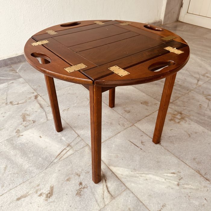 Масичка с поднос / Butler’s Tray Table – дърво и месинг