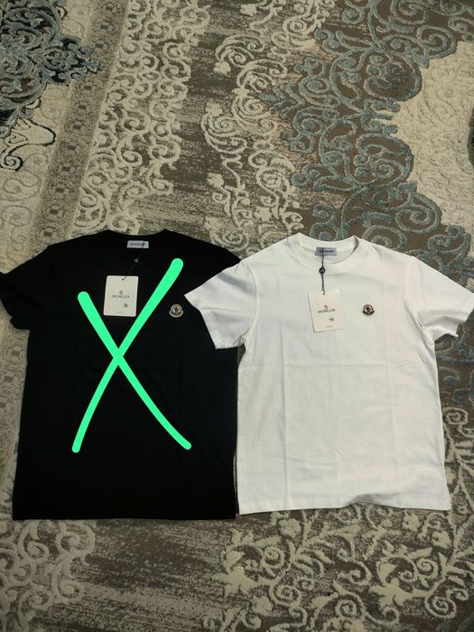Мужская футболка Moncler белая, размер L, новая