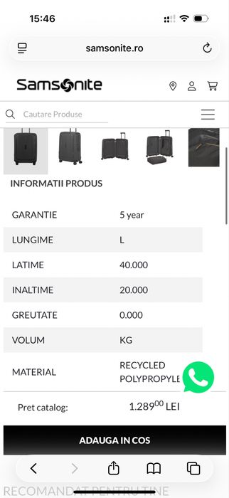 Troller samsonite editie limitata selleti
