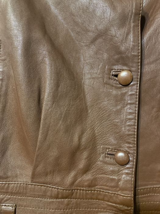 Jachete din piele culoare maron