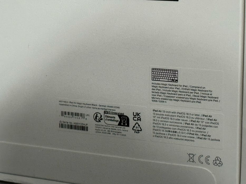 Ipad Air Magic Keyboard Black/ Nou, Sigilat