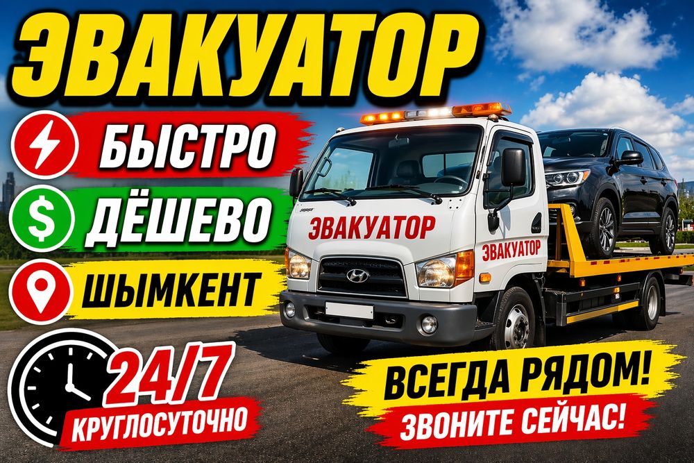 Эвакуатор Шымкент круглосуточно _Дешево