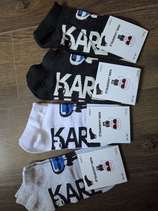 Set 4 perechi șosete Karl Lagerfeld originale, noi,