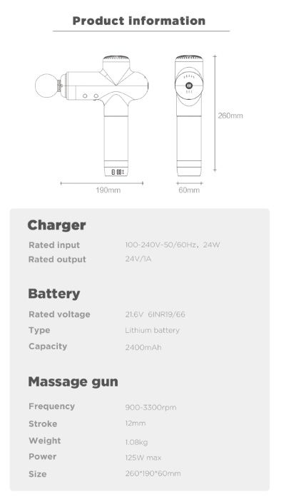 Aparat de masaj profesional/Gun massage