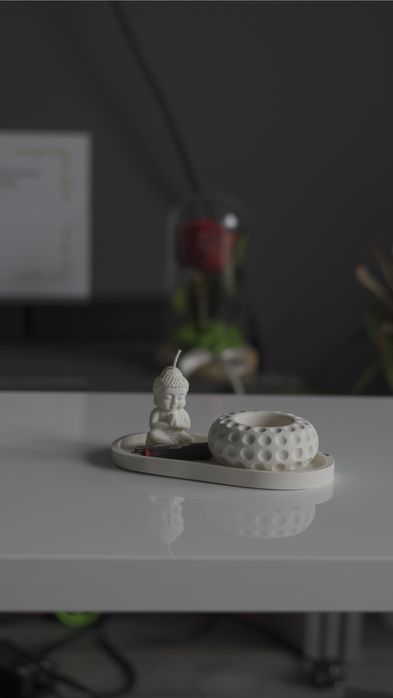 Set cu Tăviță ovală și suport lumânări