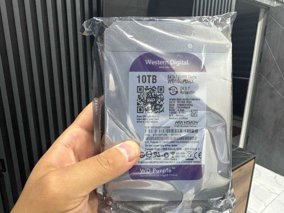10 тб Жесткий диск HDD WD PURPLE камеры видеонаблюдения Hikvision