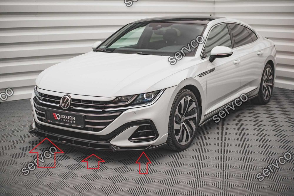 Pachet Set Splitter Exterior Prelungiri Body kit tuning Volkswagen Arteon R-Line Sedan / Shooting Brake Mk1 Facelift 2020-2024 v11 - Maxton Design