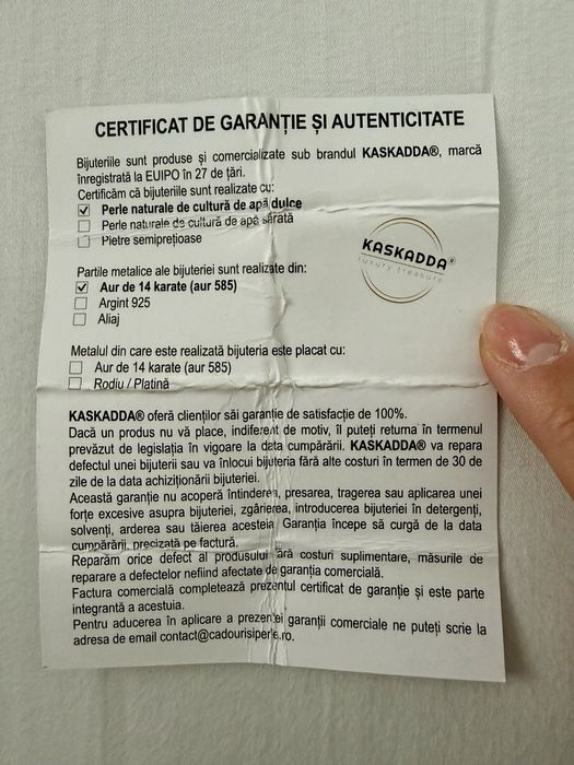 Cercei aur 14 K cu perle naturale de cultura