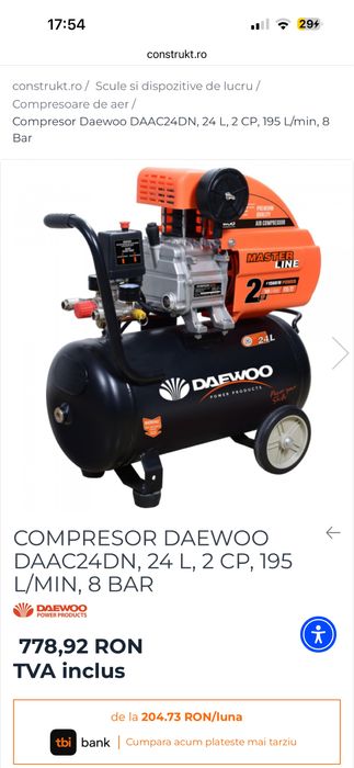 Compresor 24 L  8 bar