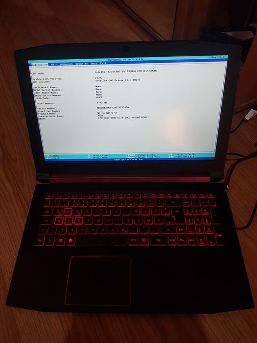 Dezmembrez Laptop Gaming acer nitro an515 51 i5 7300hq