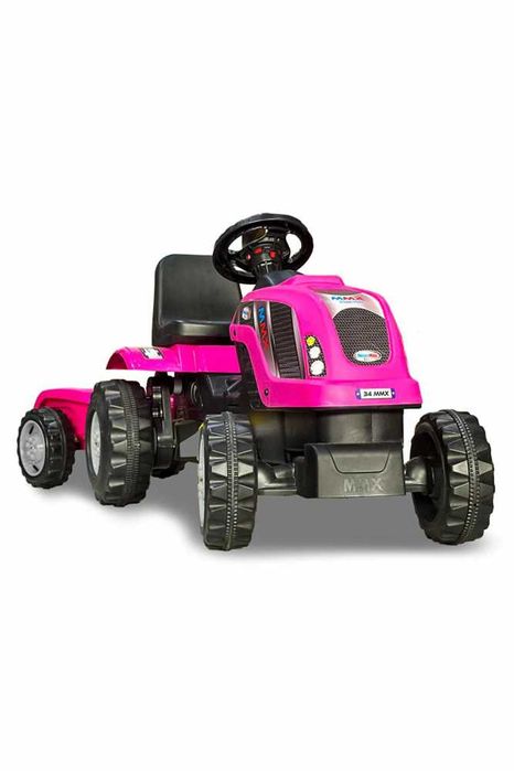 Tractor electric cu remorca Micromax MMX Pink