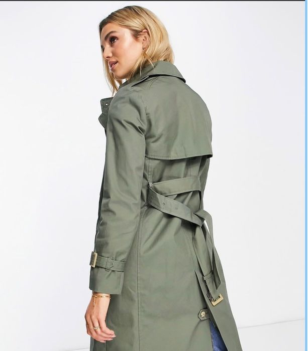 Шлифер Манго в маслено зелено