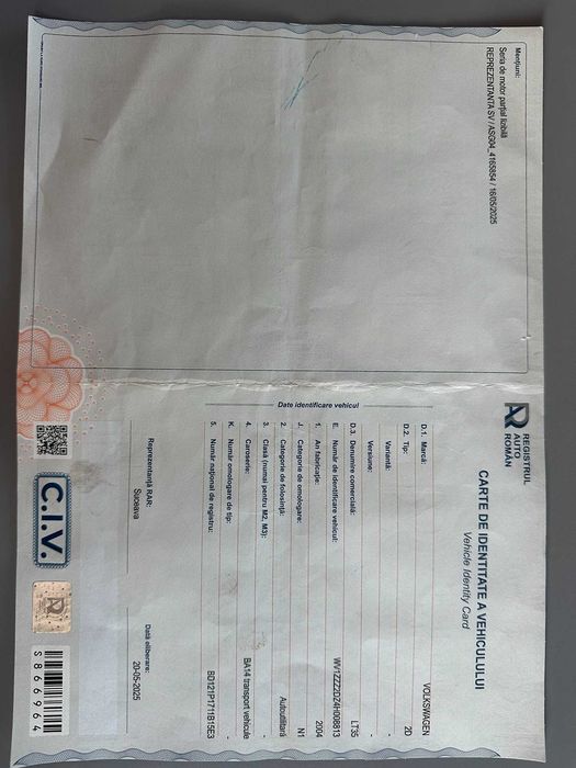 Autoplatforma VW LT 2,5 tdi 2004 BA14 accept variante !