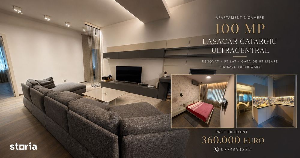 Apartament 3 camere 100 mp CENTRAL | Lascar Catargiu