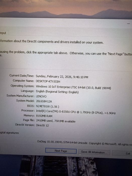 Laptop Lenovo ThinkPad T480 i5 8GB 256GB SSD FHD Bateria tine 8 ore
