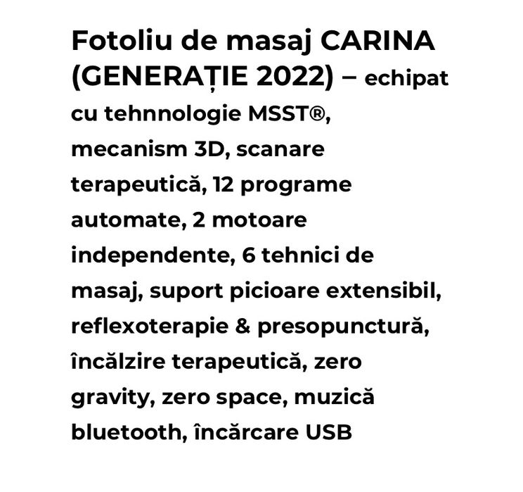 Fotoliu de masaj MASATTO
