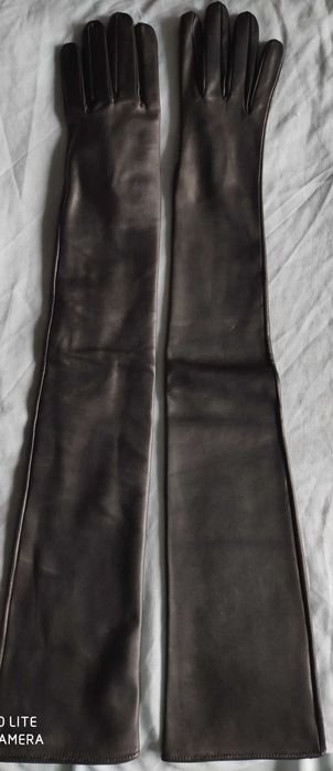 Manusi lungi piele 68-69 cm, marimea 6.5, 7, 7.5, 8 - piele nappa