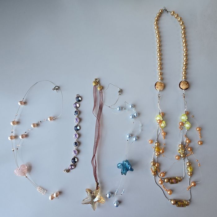 Set 5 coliere si 1 bratara swarovski si murano