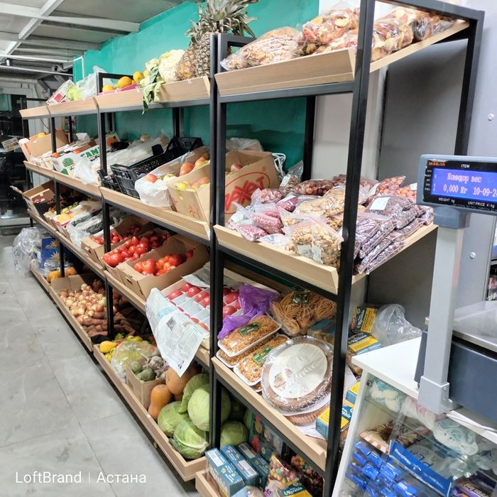 Изготовление полок для овощного магазина. Лофт