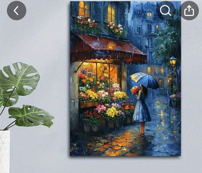 Картина на Ван Гог на кафе на открито през нощта с хора,