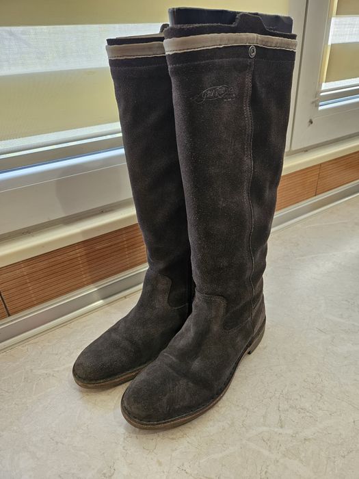 Дамски ботуши естествен велур