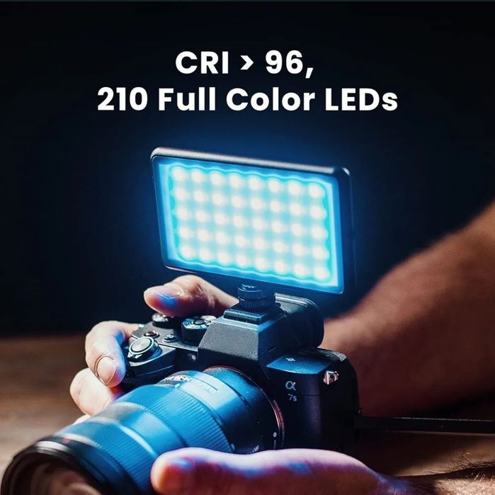 Bliț Lume Cube - Panou reglabil LED RGB Go - Afișaj LCD inteligent