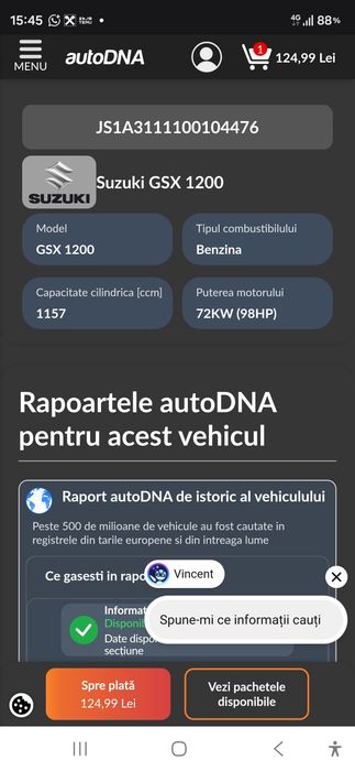 Suzuki gsx 1200 pentru piese