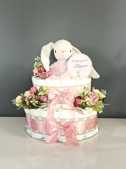 Торти от памперси и бебешки кошници
