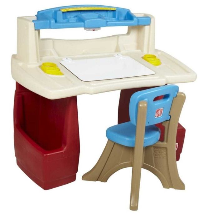 masa birou copii cu scăunel STEP2 Deluxe Art Activity Desk