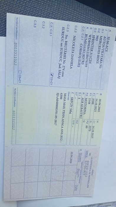 Vand autoutilitara Mercedes Benz