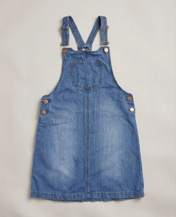 Rochie salopeta de blugi denim eleganta