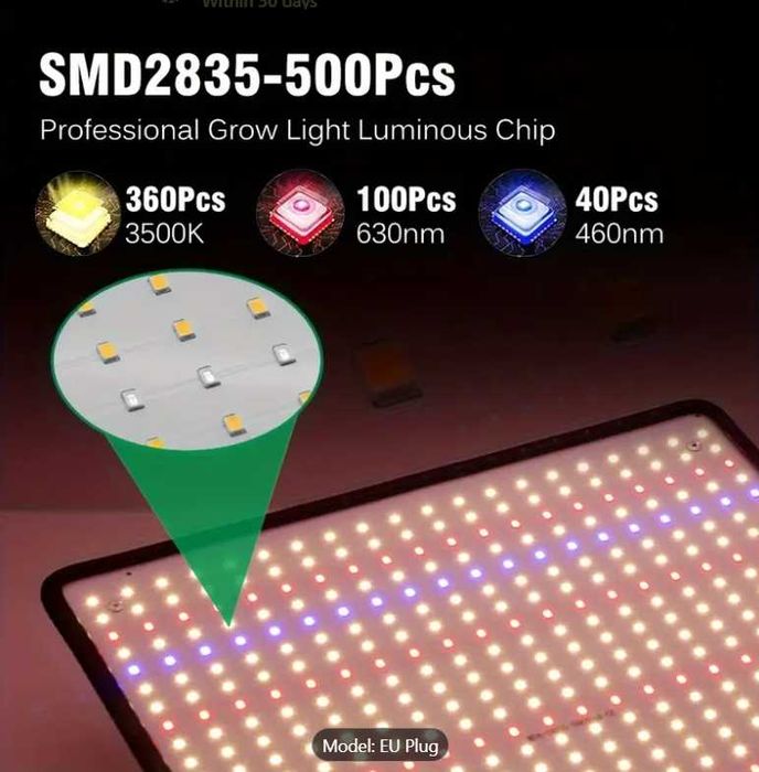 LED лампа за отглеждане на растения - Осветление Full spectrum